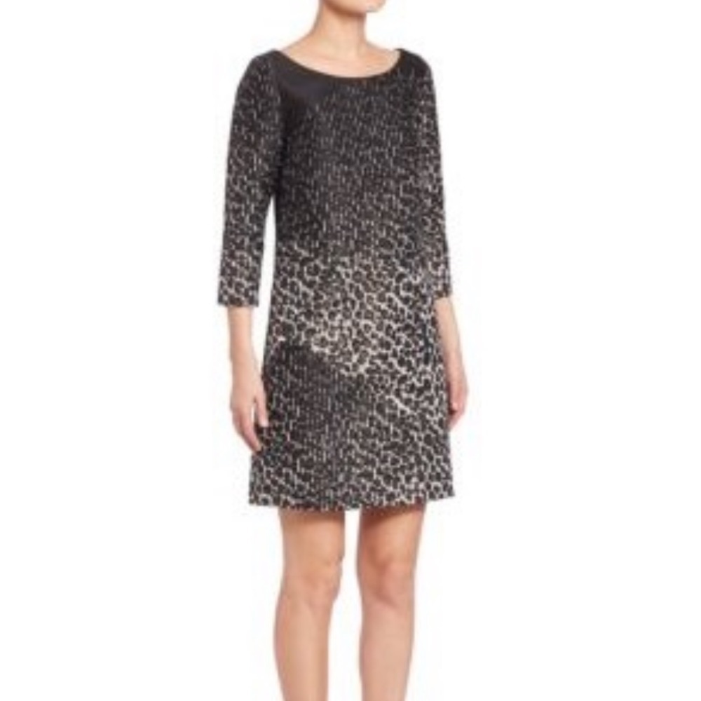 CREATURES OF THE WIND Dysona Leopard Print Shift Dress
